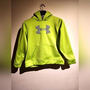 Boys Super Cool Under Armour Green Pullover Hoodie